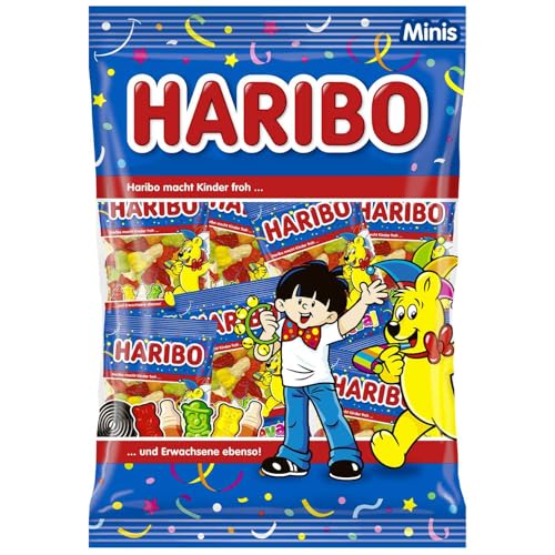 Haribo Gummibärchen Mix - Wurfmaterial für Karneval und Fasching - 100 Minibeutel einzeln verpackt - Süßigkeiten Großpackung - 800g von HARIBO