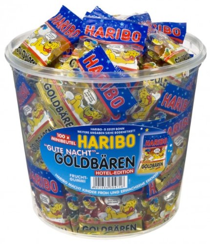 Haribo Gute Nacht Goldbären, 4 x 100 Minibeutel, 4 x 1kg von HARIBO