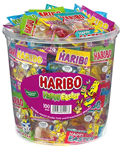 Haribo Happy Easter Minis, 1kg Runddose Mini-Beutel von HARIBO