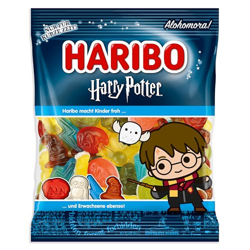 Haribo Harry Potter Sonderedition 160g – Fruchtgummi-Mischung mit goldenem Schnatz, sprechendem Hut, Krummbein & viele mehr, Limited Edition, Perfekt für J.K Rowling Fans - nur für kurze Zeit! von HARIBO