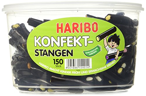 Haribo Konfekt-Stangen 3 x 150 Stück in Runddose, je 1200g von HARIBO