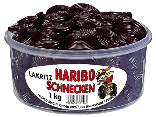 Haribo Lakritz Schnecken, 6er Pack (6 x 1 kg Dose) von HARIBO