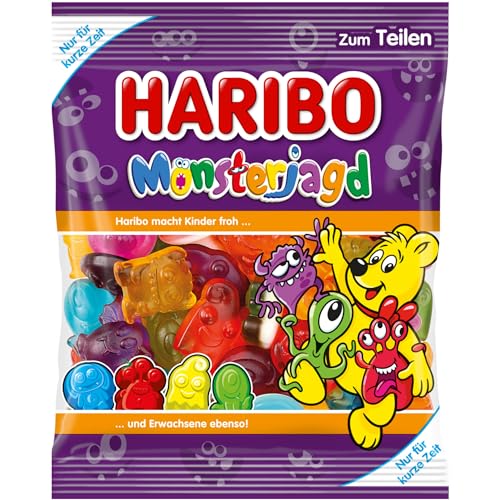 Haribo Monsterjagd Fruchtgummi mit Schaumzucker (175g Packung) von HARIBO