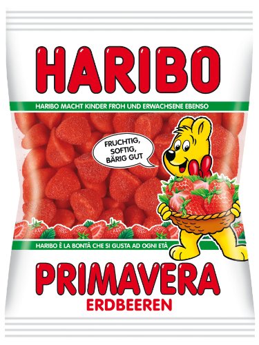 Haribo Primavera Erdbeeren, 8er Pack (8 x 200 g Beutel) von HARIBO