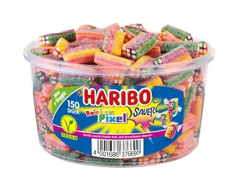 Haribo Rainbow Pixel Veggie Runddose 1200g von HARIBO