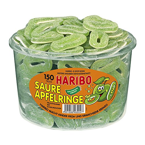 Haribo Saure Apfelringe, 1er Pack (1 x 1.2 kg Dose) von HARIBO