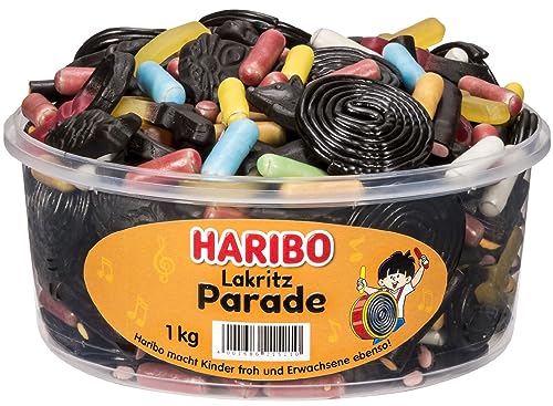 Lakritz Parade 1Kg Dose, 1.00 kg, Runddose von HARIBO