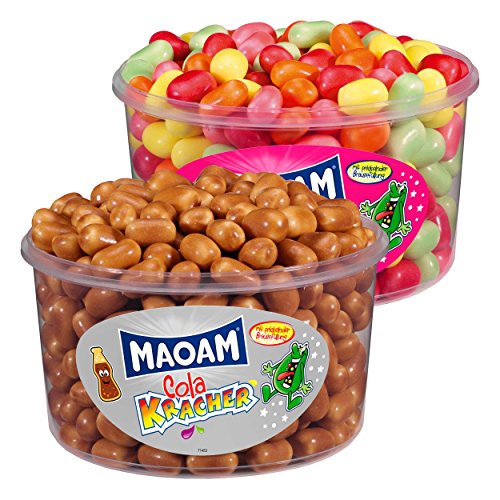 Neu HARIBO Maoam 2er Set, Cola/Frucht, Kracher Kombination, Dragees, Kaubonbon von HARIBO