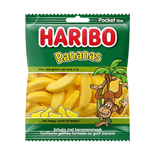 Sußichkeiten Haribo | Bananenbeutel (28X 70Gr) | Haribo Box | Haribo Großpackung | 28 Pack | 1960 Gram Total von HARIBO