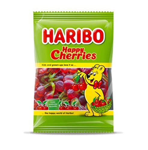 Sußichkeiten Haribo | Glückliche Kirschen Tasche (28X 75Gr | Haribo Box | Haribo Großpackung | 28 Pack | 2100 Gram Total von HARIBO