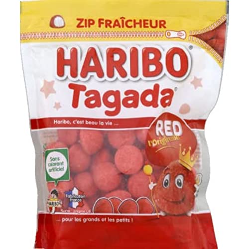 haribo tagada Fraise Strawberry 220g Zip Bag Red Fraicheur von HARIBO