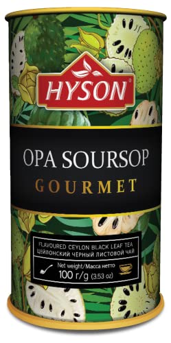 HAS TEE - EXOTIC FRUITS GOURMET - AROMATISIERTER SCHWARZER & GRÜNER CEYLON TEE LOSE AROMATISIERT- BLATT TEE 100 g (Soursop - Schwarzer Tee/Black Tea) von HAS QUALITEE