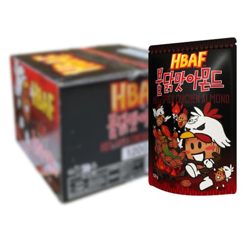 HBAF - Mandel mit Hühnchengeschmack Hot & Spicy - 20 X 120 GR - Multipack von HBAF