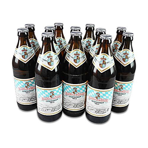 Tegernseer Hell (helles Vollbier / 12 Flaschen à 0,5 l / 4,8% vol.) von HBB Tegernsee