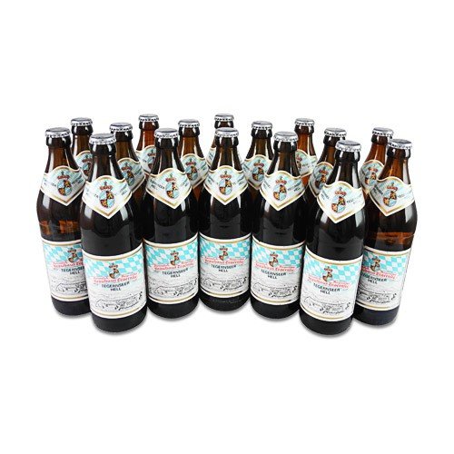 Tegernseer Hell (helles Vollbier / 16 Flaschen à 0,5 l / 4,8% vol.) von HBB Tegernsee