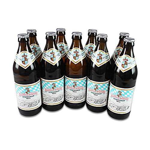 Tegernseer Hell (helles Vollbier / 9 Flaschen à 0,5 l / 4,8% vol.) von HBB Tegernsee