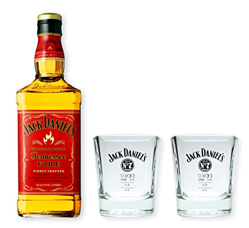 HDmirrorR Jack Daniels Fire 0,7l 35% Set mit 2 Original Tumblern/Whiskybechern von HDmirrorR