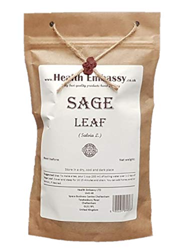 Health Embassy Salbei Blatt | Salvia L | Sage Leaf, 50g von HEALTH EMBASSY