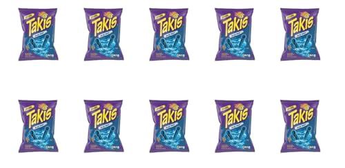 10x28g TAKIS BLUE HEAT - würzig scharfe blaue Tortilla Chips aus Mexiko von HEART FOR CARDS