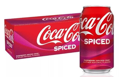 12x Coca-Cola Spiced - 12pk/12 fl oz Dose - leckere Cola spiced up with Black Rasperry + Heartforcards® Versandschutz von HEART FOR CARDS