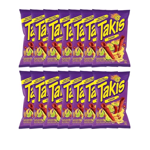 12x280g Takis Dragon - 12 RIESEN PARTY PACKS der lecker feurigen Takis Fuego mit Red Hot Chili Pepper Flavor von HEART FOR CARDS