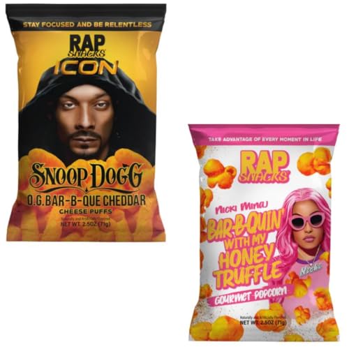 2 zufällige Rap Snack CHIPS - 2x71g zufällige Chips aus der gesamten Produktpalette mit Snoop Dog, Nicki Minaj, Migos und viel Mehr von HEART FOR CARDS