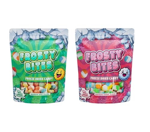 2x Gefriergetrocknete Süßigkeiten – Freeze Dried Candy (50g) | Frosty Bites | Knusprig & Intensiv (Skittels) von HEART FOR CARDS