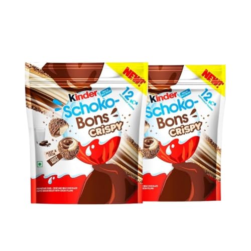 2x Kinder Schoko Bons Crispy 67,2 – Knusprige Schokolade für große Freude! von HEART FOR CARDS