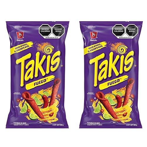 2x TAKIS FUEGO - Takis Chips 2x200g - Hot Chili Pepper & Lime Geschmack von HEART FOR CARDS