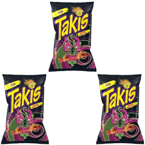 3x92g Takis Dragon Sweet Chili Tortilla Chips - Sweet Hot Chili Pepper & Spicy Flavour von HEART FOR CARDS