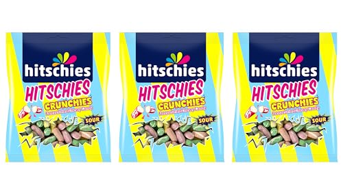 3x Hitschies Crunchies Sour Mix | 75g | Gefriergetrocknete Candy-Sensation aus Asien | Extra knusprig & fruchtig-sauer! von HEART FOR CARDS