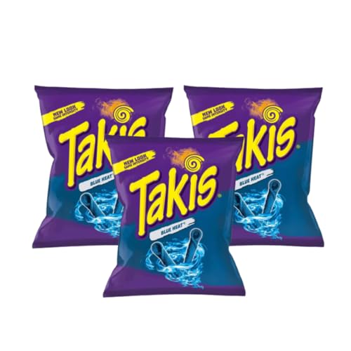 3x28g TAKIS TORTILLA CHIPS - BLUE HEAT GESCHMACK von HEART FOR CARDS