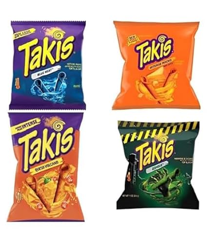 4 x Takis 28g Takis Hero Pack Bundle - Special Edition mit Blue Heat, Zombie, Fuego & Nacho Intense - Chips von HEART FOR CARDS