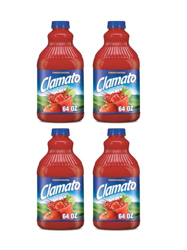 4er Pack Clamato | Mexikanisches Tomaten- & Muschelsaft-Getränk | 4 x 473 ml | Würzig & erfrischend | Perfekt für Cocktails & mexikanische Rezepte von HEART FOR CARDS