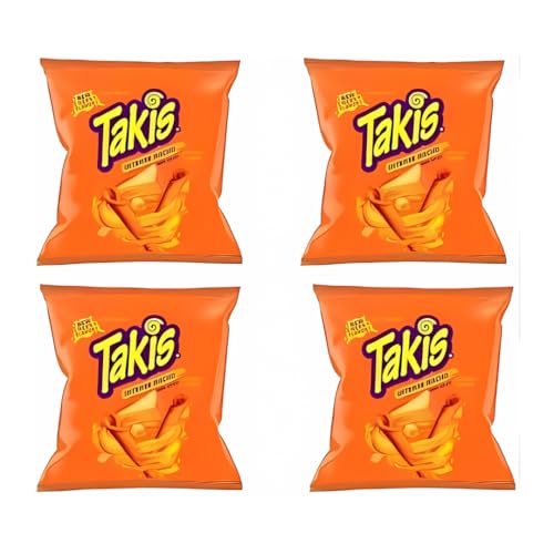 4x28g - TAKIS INTENSE NACHO - NON Spicy Cheese Flavour Chips in perfekter Snack-Größe von HEART FOR CARDS