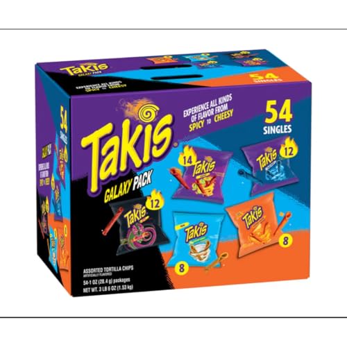 54er Takis Galaxy Pack - Geschmacksvielfalt-Paket: 14 Fuego, 12 Blue Heat & mehr! von HEART FOR CARDS