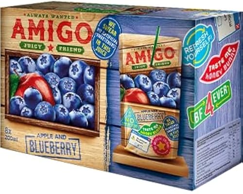 Amigo Softdrink - Juicy Friend 200ml pro Packung - Always Wanted (Blueberry, 8 Packungen (1 Box)) von HEART FOR CARDS