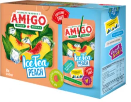 Amigo Softdrink - Juicy Friend 200ml pro Packung - Always Wanted (Peach, 8 Packungen (1 Box)) von HEART FOR CARDS