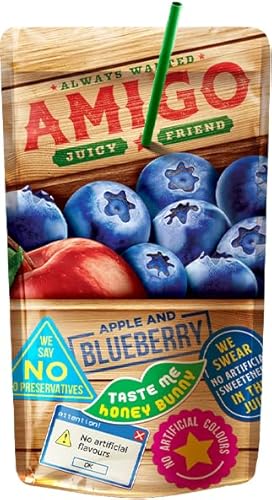 Amigo Softdrink - Juicy Friend 200ml pro Packung - Always Wanted (Blueberry, 1 Packung) von HEART FOR CARDS