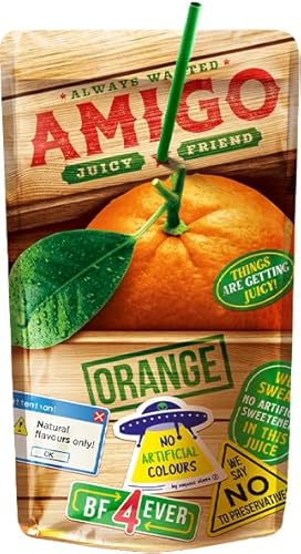 Amigo Softdrink - Juicy Friend 200ml pro Packung - Always Wanted (Orange, 1 Packung) von HEART FOR CARDS