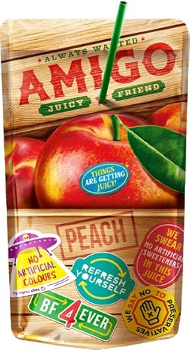 Amigo Softdrink - Juicy Friend 200ml pro Packung - Always Wanted (Peach, 1 Packung) von HEART FOR CARDS