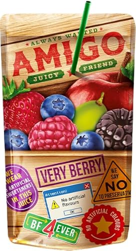 Amigo Softdrink - Juicy Friend 200ml pro Packung - Always Wanted (Very Berry, 1 Packung) von HEART FOR CARDS