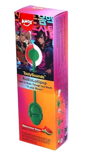 Amos Tastysounds Lollipop - Der Lollipop mit Musik - und leckerem Fruchtgeschmack - genieße den Lutscher und spiele Musik über deinen Mund ab (Wassermelone - Kpop Music) von HEART FOR CARDS