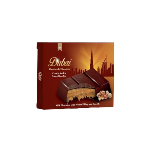 Dubai Schokolade 100g - mit Schokolade, Pistazie und Kadayif (Engelshaar) und vielen weiteren Sorten Dubai Chocolate (100g, Erdnuss) von HEART FOR CARDS