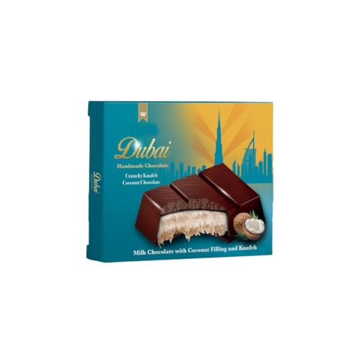 Dubai Schokolade 100g - mit Schokolade, Pistazie und Kadayif (Engelshaar) und vielen weiteren Sorten Dubai Chocolate (100g, Kokosnuss) von HEART FOR CARDS