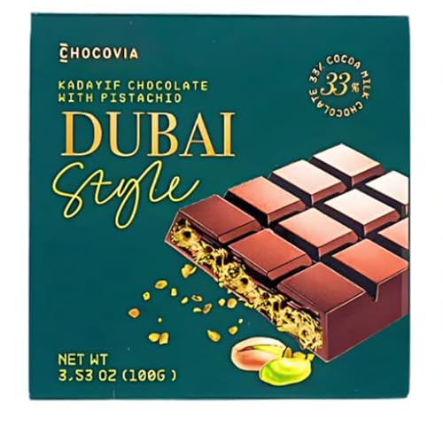 Dubai Schokolade: Exquisite 100g Mischung aus Milchschokolade, Pistaziencreme & Kadayif (Engelshaar) - Chocovia + Heartforcards® Sticker von HEART FOR CARDS