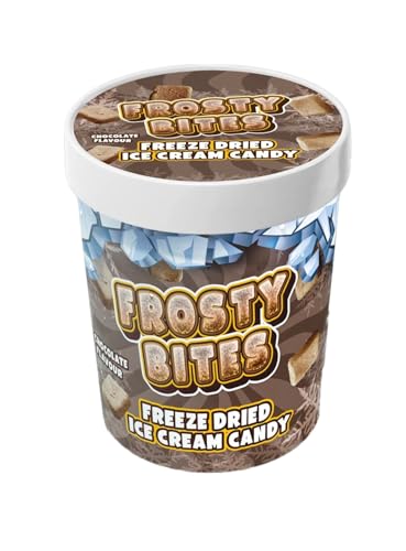 Frosty Bites Freeze Dried Ice Cream Candy 40g | Gefriergetrocknetes Eis in verschiedenen Sorten | Knuspriger & innovativer Snack | Einzigartiges Geschmackserlebnis (Chocolate Flavor) von HEART FOR CARDS