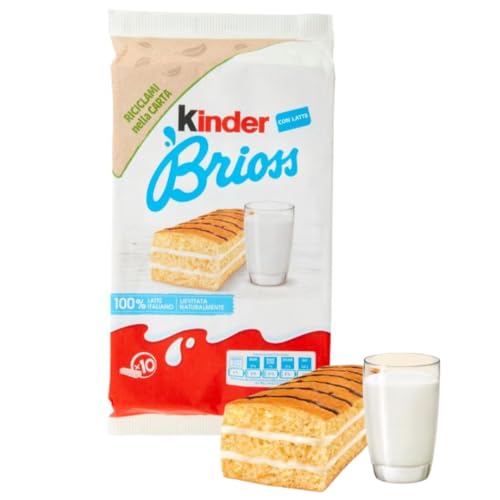 Kinder Brioss 280g - leckere Frühstücksschnitte mit cremig leckerer Milchfüllung und einem flüffig süßen Teig von HEART FOR CARDS