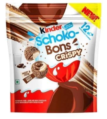 Kinder Crispy Schoko Bons - Medium 67g - Schokoladenknusprige Riegel mit cremiger Füllung von HEART FOR CARDS