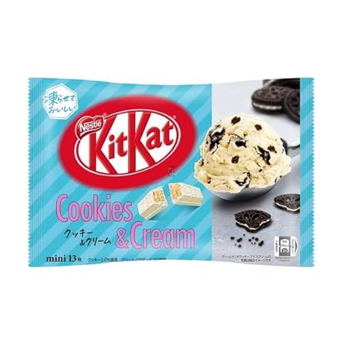 KitKat Mini Cookies & Cream | 116g | Japanische Mini-KitKats mit Schokoladen-Kekscreme-Geschmack | Perfekt gekühlt oder gefroren genießen von HEART FOR CARDS